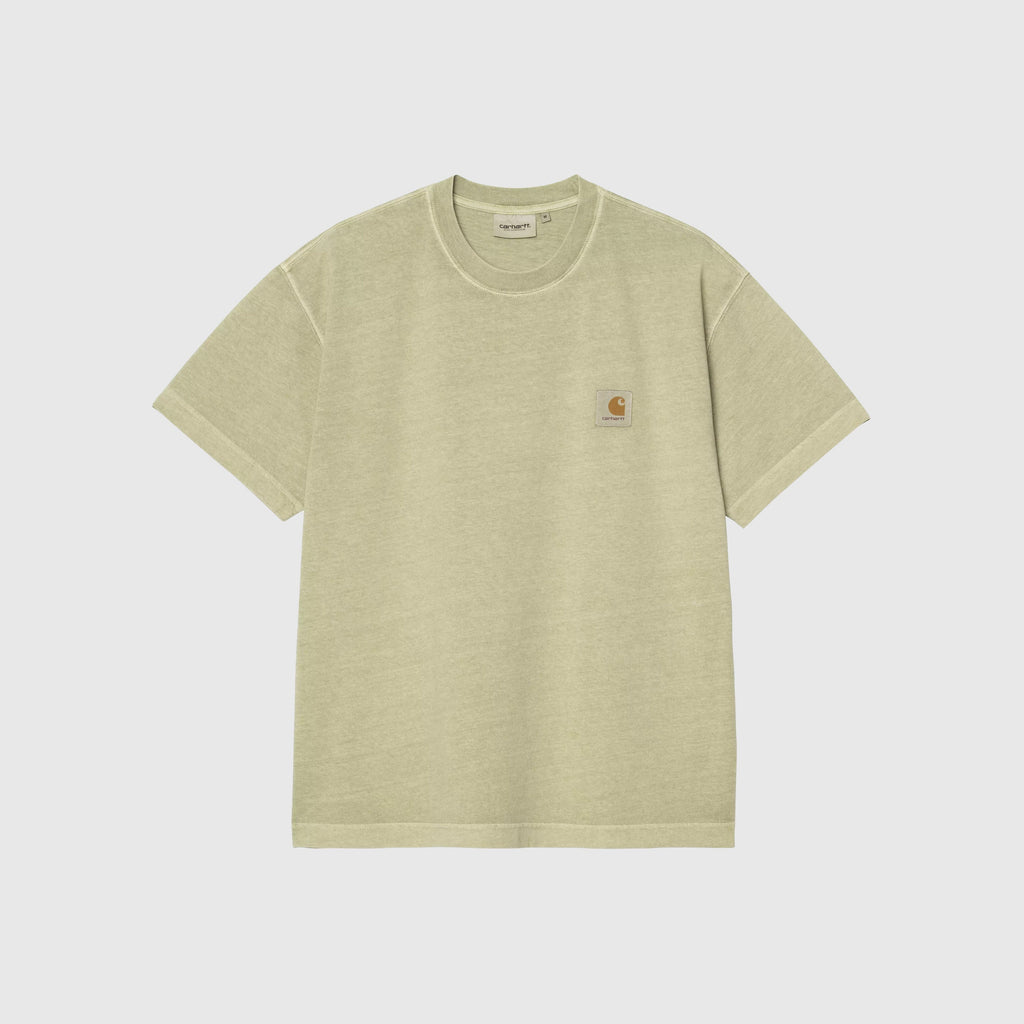 Carhartt WIP S/S Nelson T-Shirt - Gentle Green Garment Dyed - Front