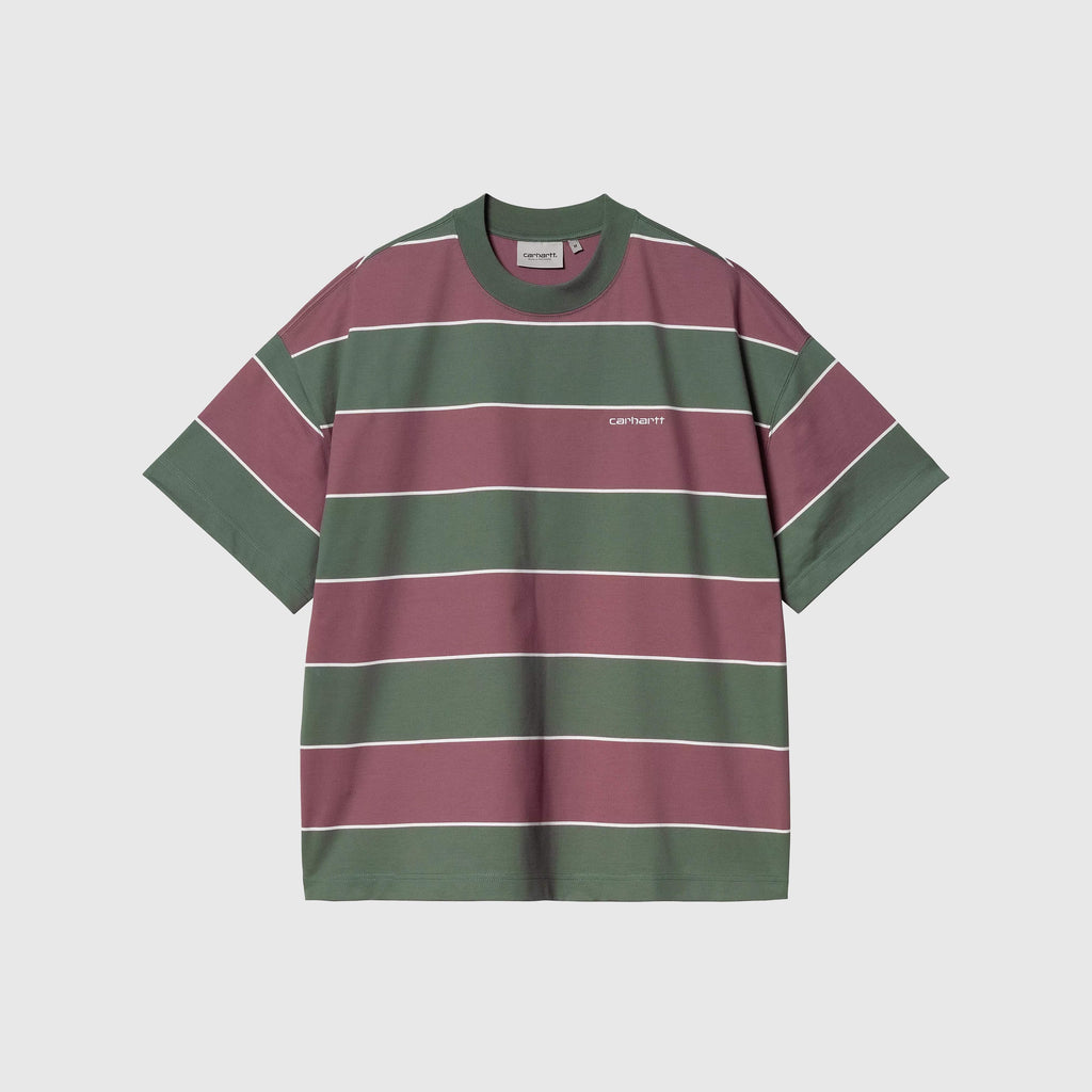 Carhartt WIP S/S Quinby Tee - Quinby Stripe / Silver Pine - Front