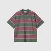 Carhartt WIP S/S Quinby Tee - Quinby Stripe / Silver Pine - Front