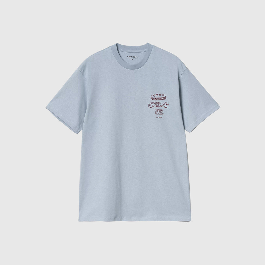 Carhartt WIP S/S Sandwich Tee - Blue Fog - Front