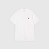Carhartt WIP S/S Small Heart Tee - White / Red - Front