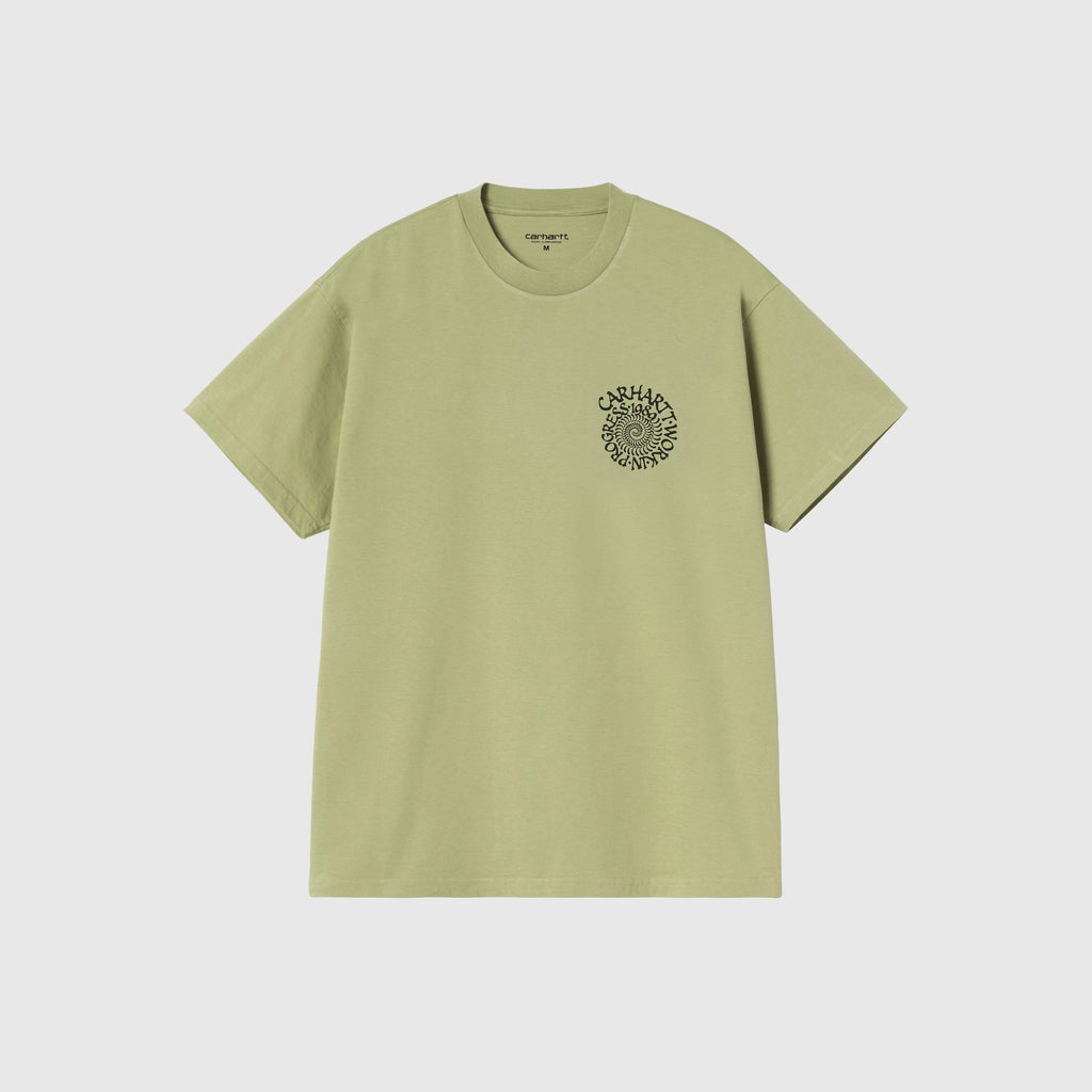Carhartt WIP S/S Spirals Tee - Gentle Green - Front
