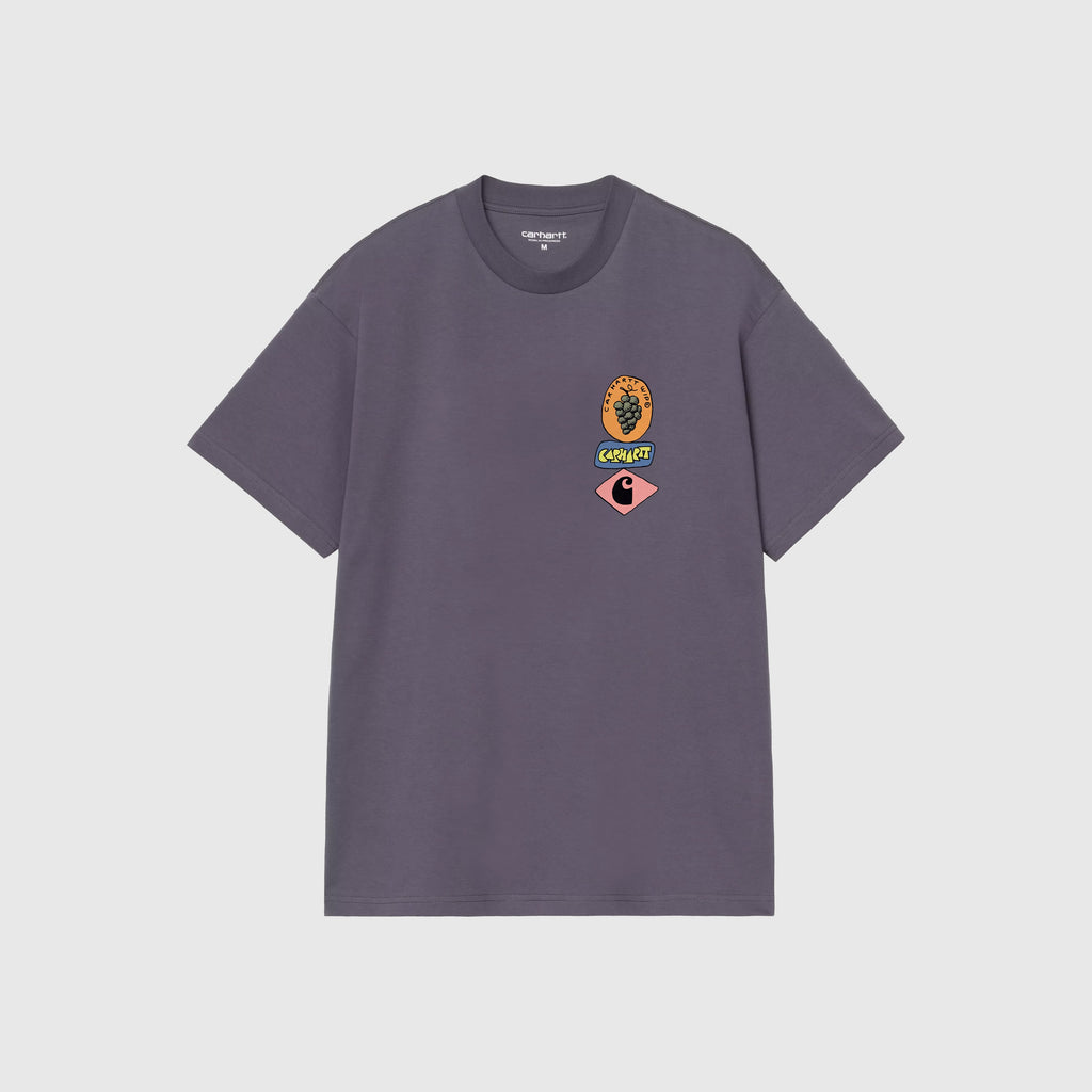 Carhartt WIP S/S Stacked Grapes T-Shirts - Shady Purple - Front