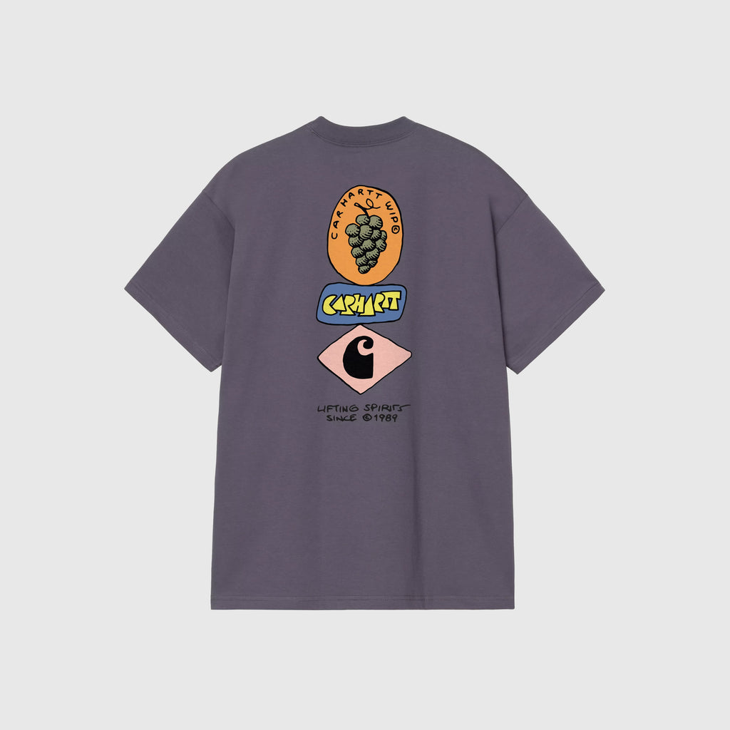 Carhartt WIP S/S Stacked Grapes T-Shirts - Shady Purple - Back