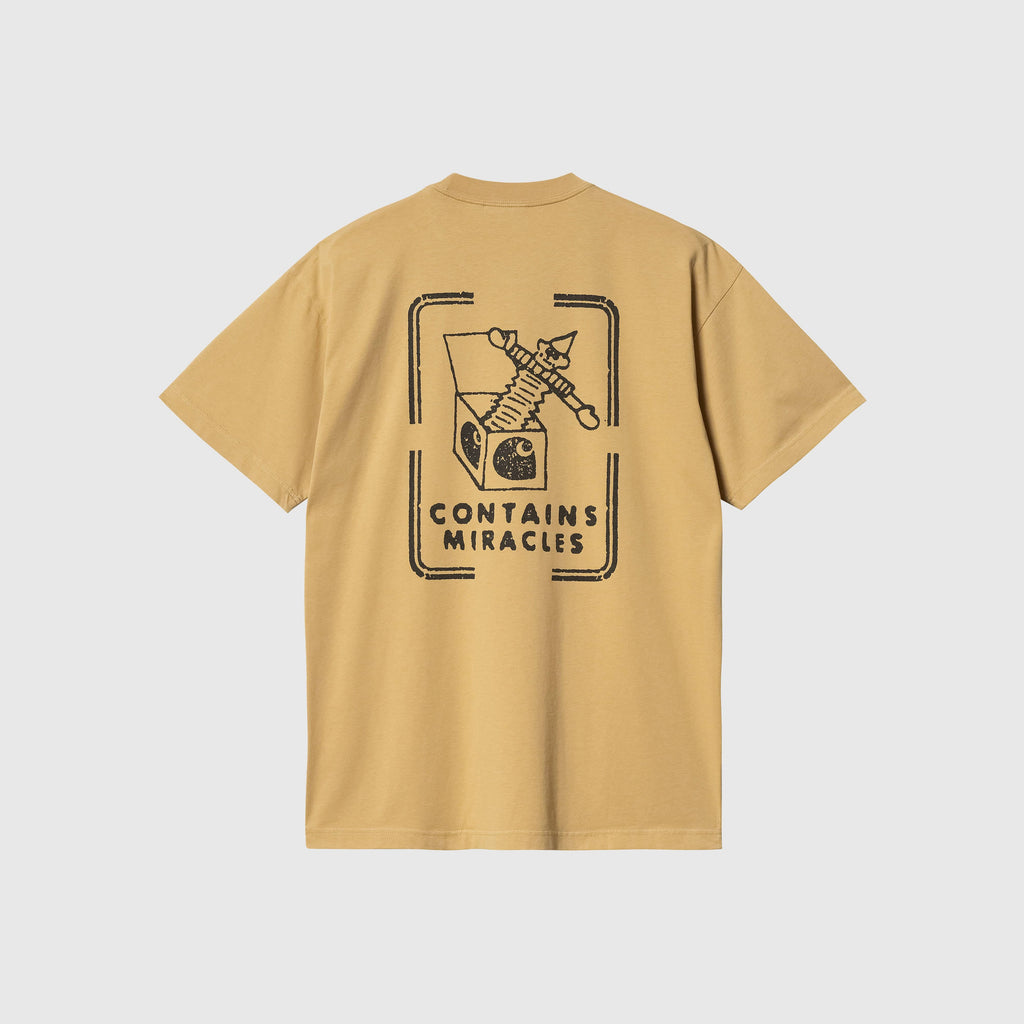 Carhartt WIP S/S Stamp Tee - Bourbon / Black Stone Washed - Back