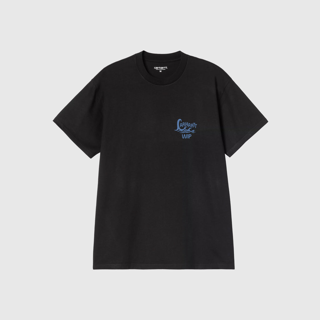 Carhartt WIP S/S Waves Tee - Black - Front