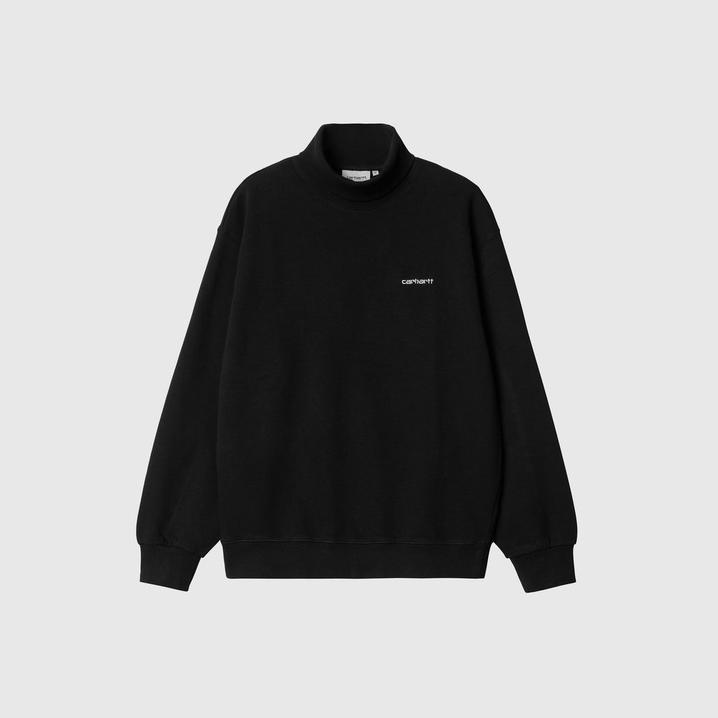 Carhartt WIP Script Mockneck Sweat - Black - Front