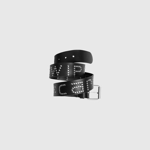 Carhartt WIP Script Studs Belt - Black / Silver