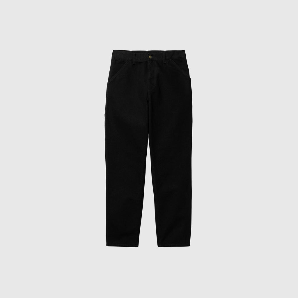 Carhartt WIP Single Knee Pant - Black Rinsed - Front