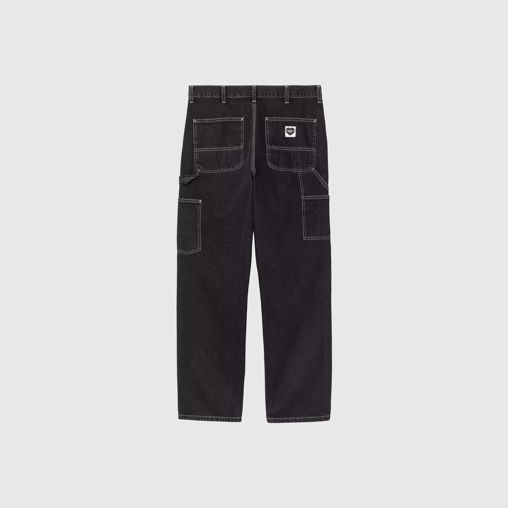 Carhartt WIP Single Knee Pant - Black Stone Washed - Back