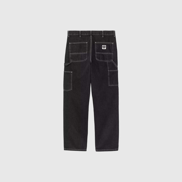 Carhartt WIP Single Knee Pant - Black Stone Washed - Back