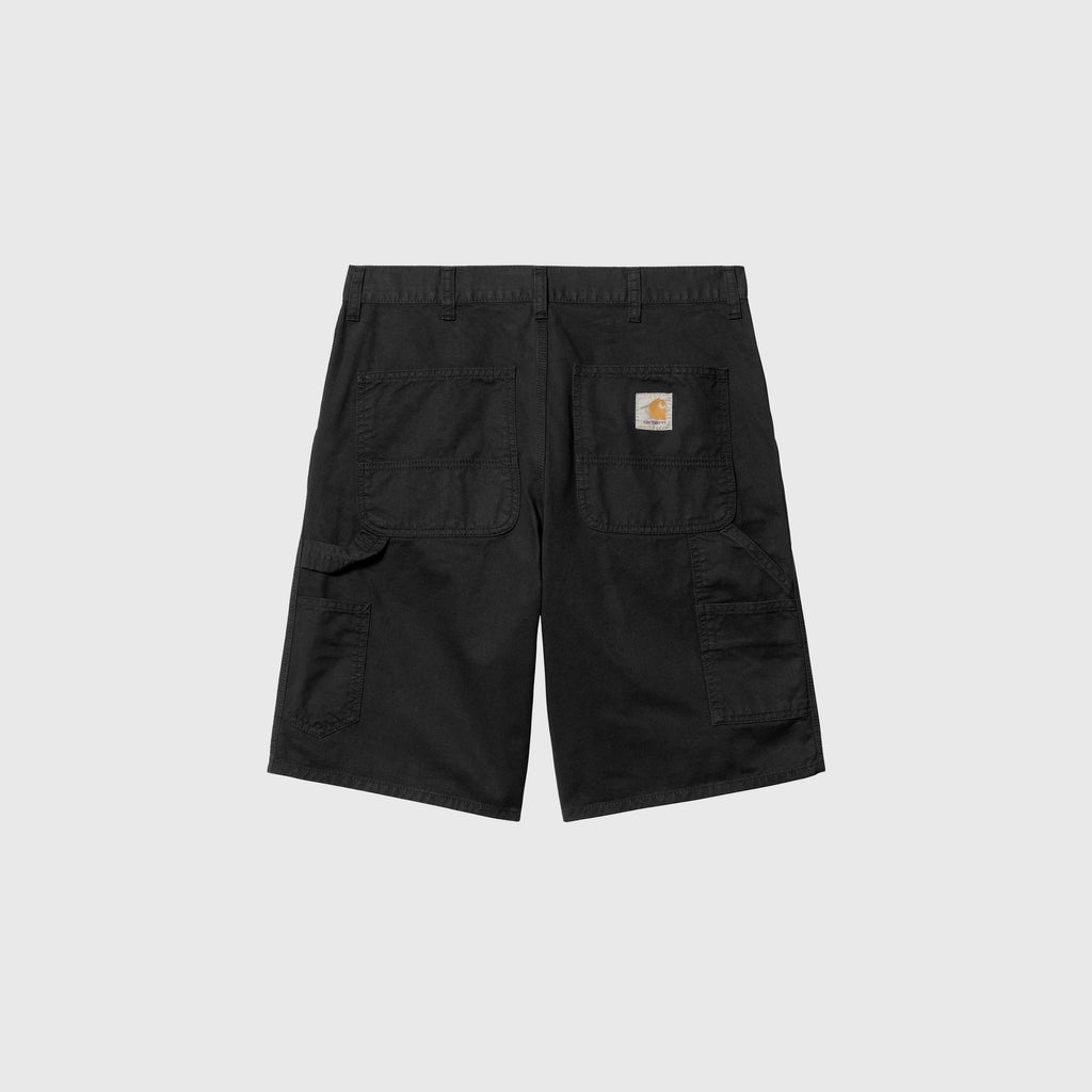 Carhartt WIP Single Knee Short - Black Garment Dyed - Back