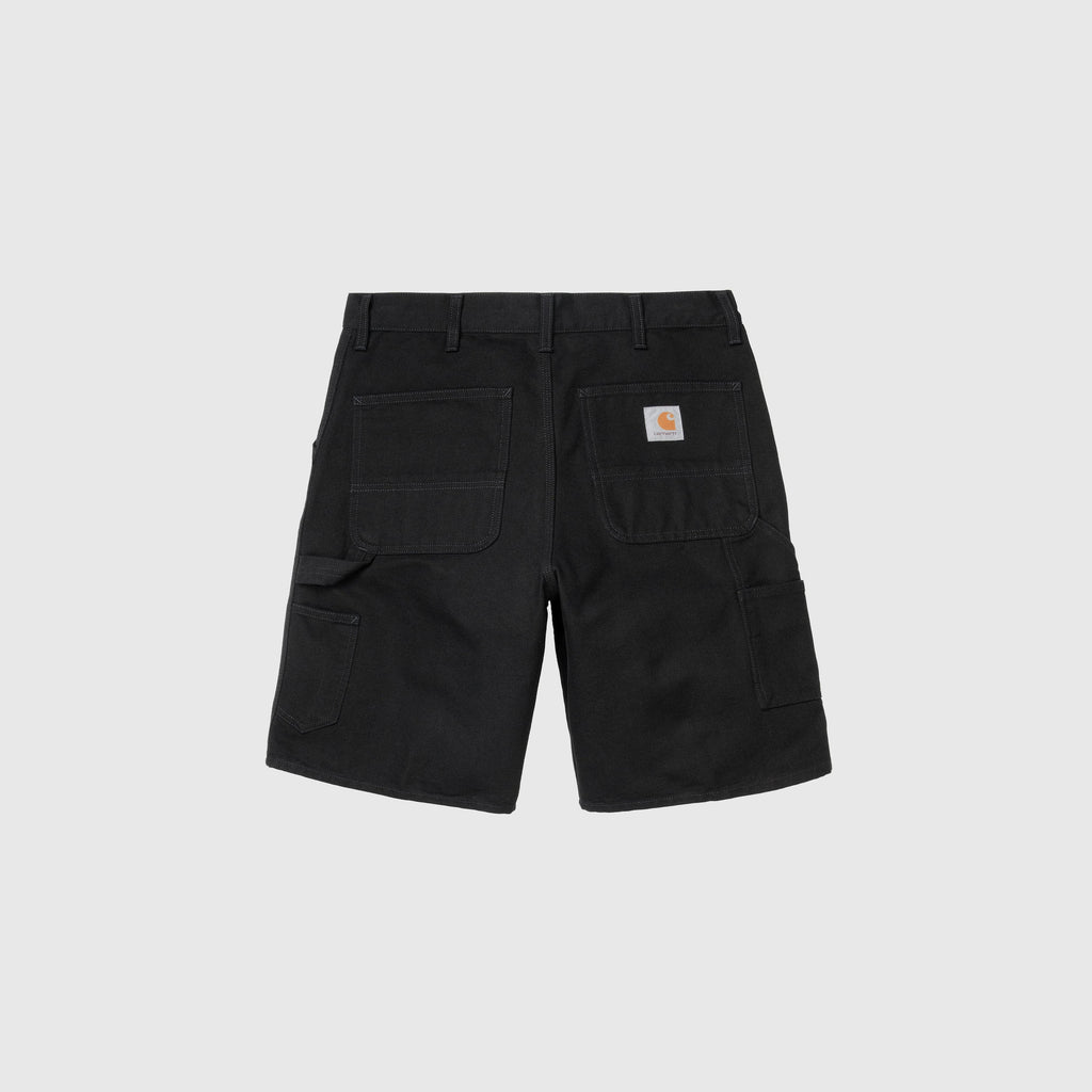 Carhartt WIP Single Knee Short - Black Rinsed - Back