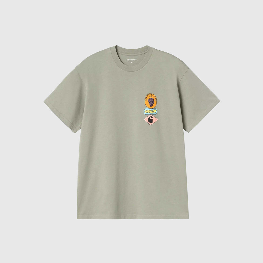 Carhartt WIP Stacked Grapes T Shirt - Shady Green - Front