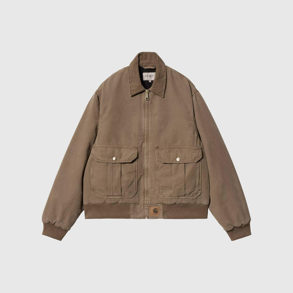 Carhartt WIP Stanton Jacket - Chocolate / Chocolate Stone Dyed - Front