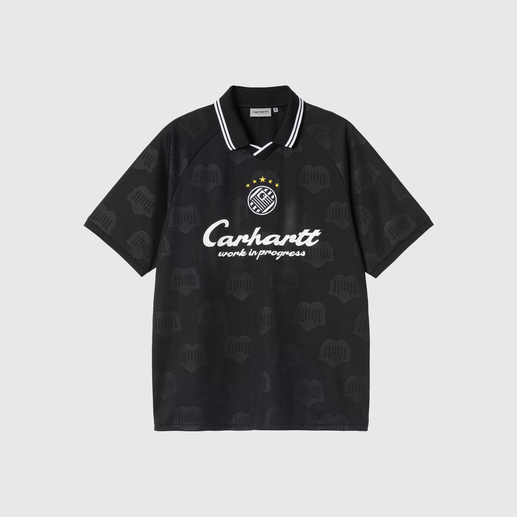 Carhartt WIP Terrace Football T Shirt - Black - Front