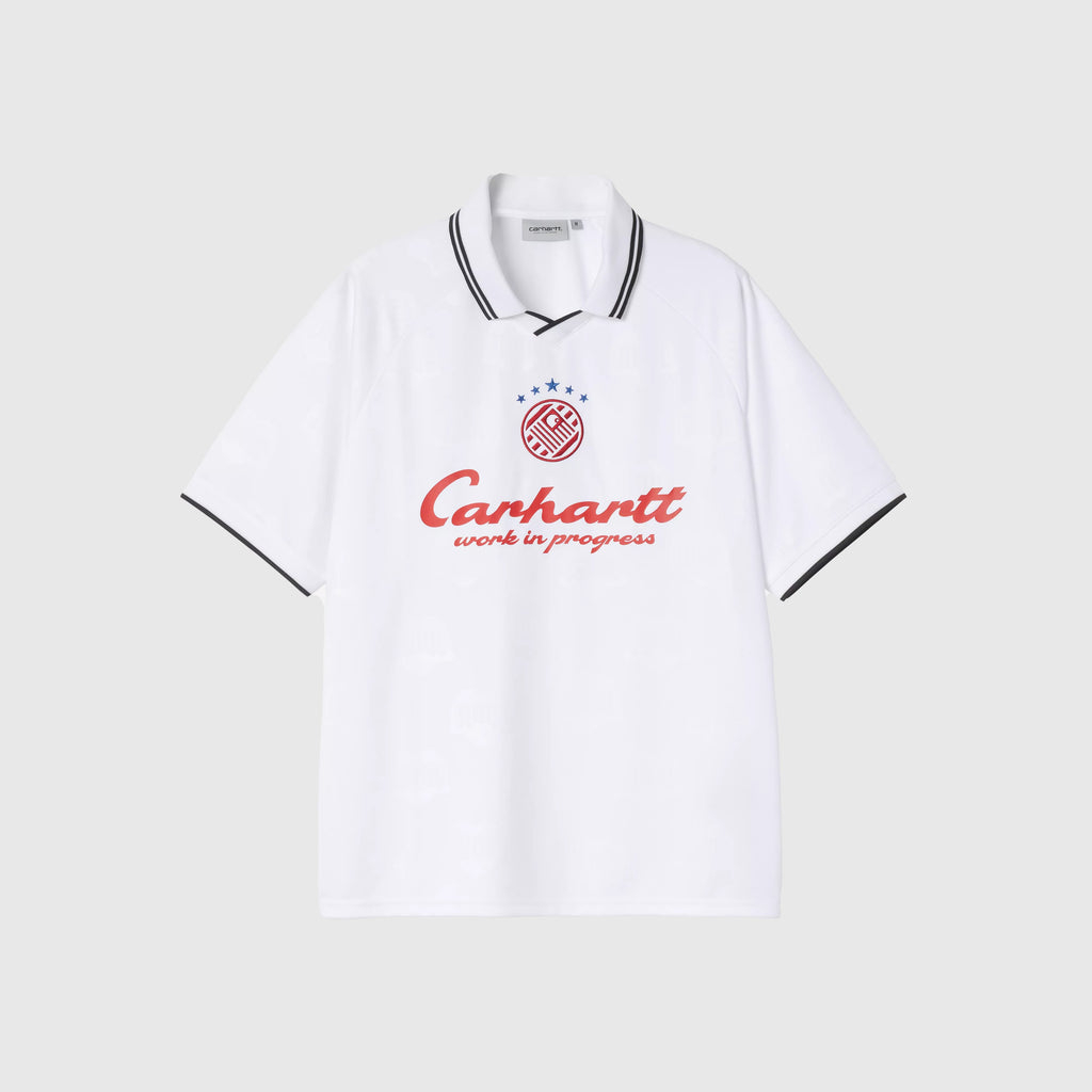 Carhartt WIP Terrace Football T Shirt - White - Front