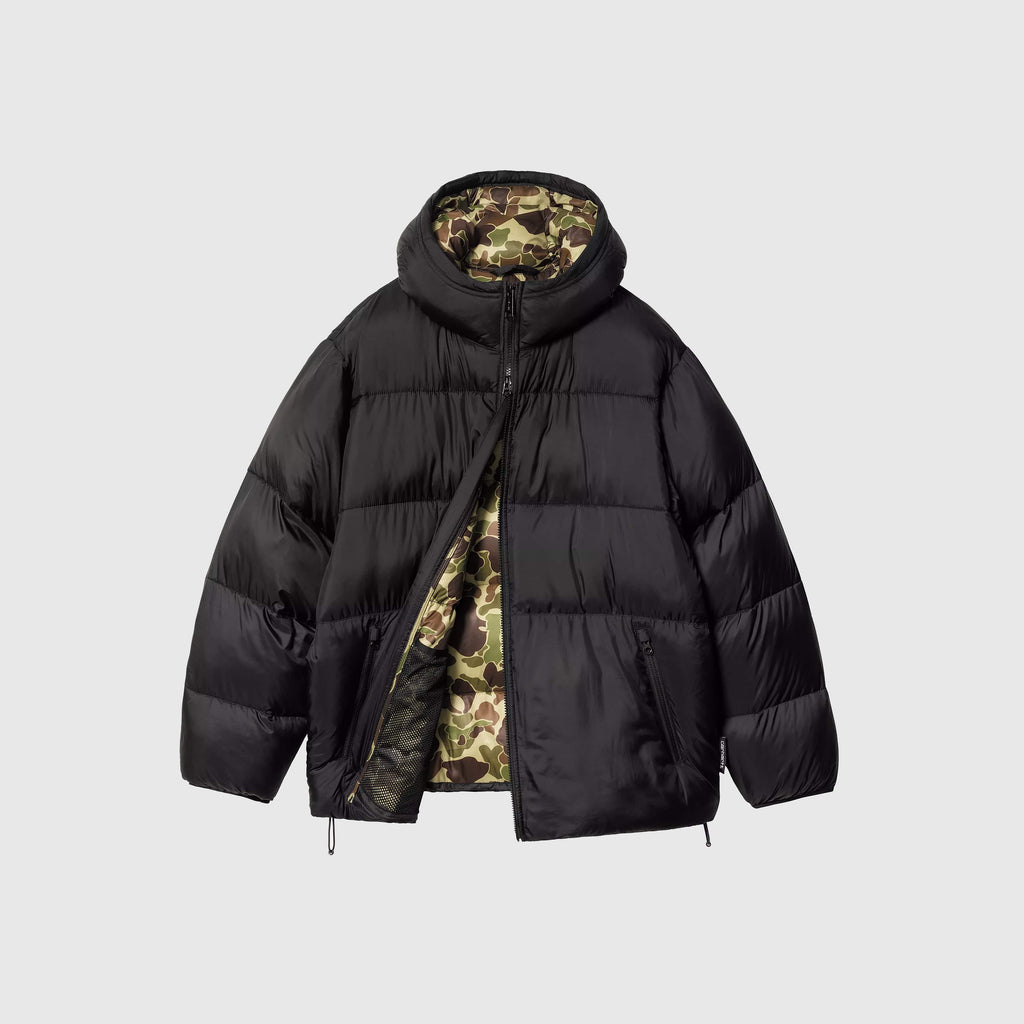 Carhartt WIP Toronto Jacket - Black / Camo Duck Green - Front Open