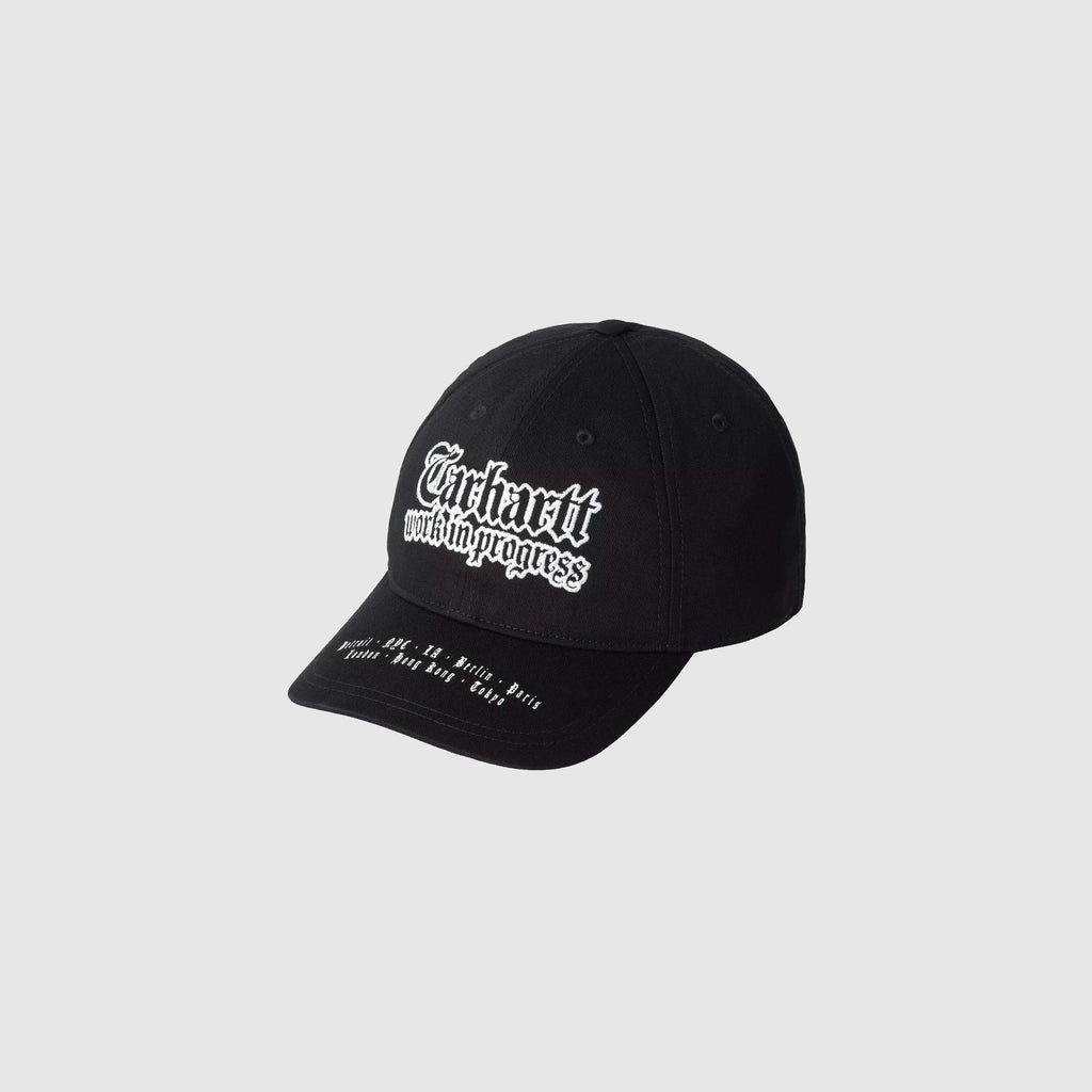 Carhartt WIP World Tour Cap - Black / White - Front