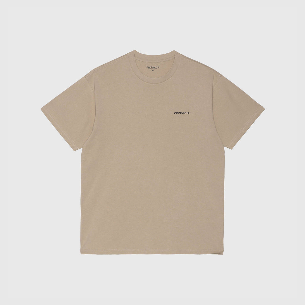 Carhartt WIP SS Script Embroidery Tee - Wall / Black 