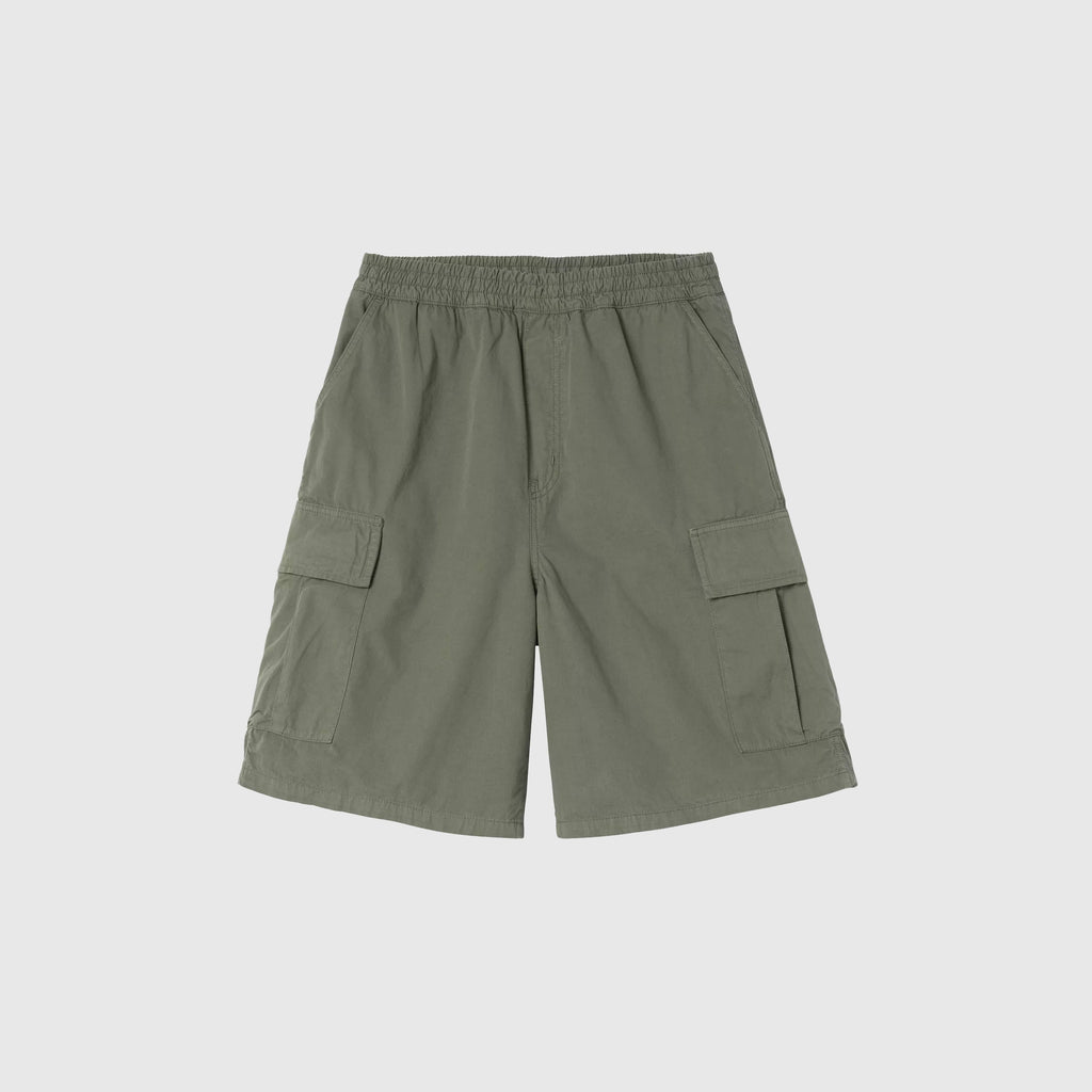 Carhartt WIP Mandler Cargo Shorts - Leaf Garment Dyed - Front