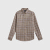 Portuguese Flannel Cedar Shirt - Brown / Blue - Front