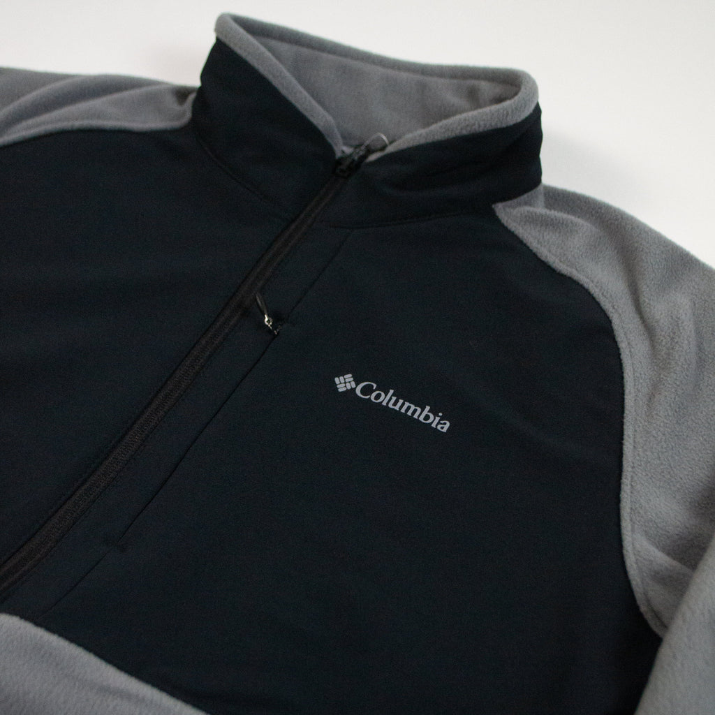 Columbia Sage Peak Full Zip Fleece - City Grey / Black - Front Close Up