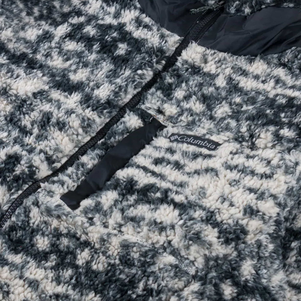 Columbia Winter Pass Printed Fleece II - Dark Stone Stippled Stripe - Front Close Up