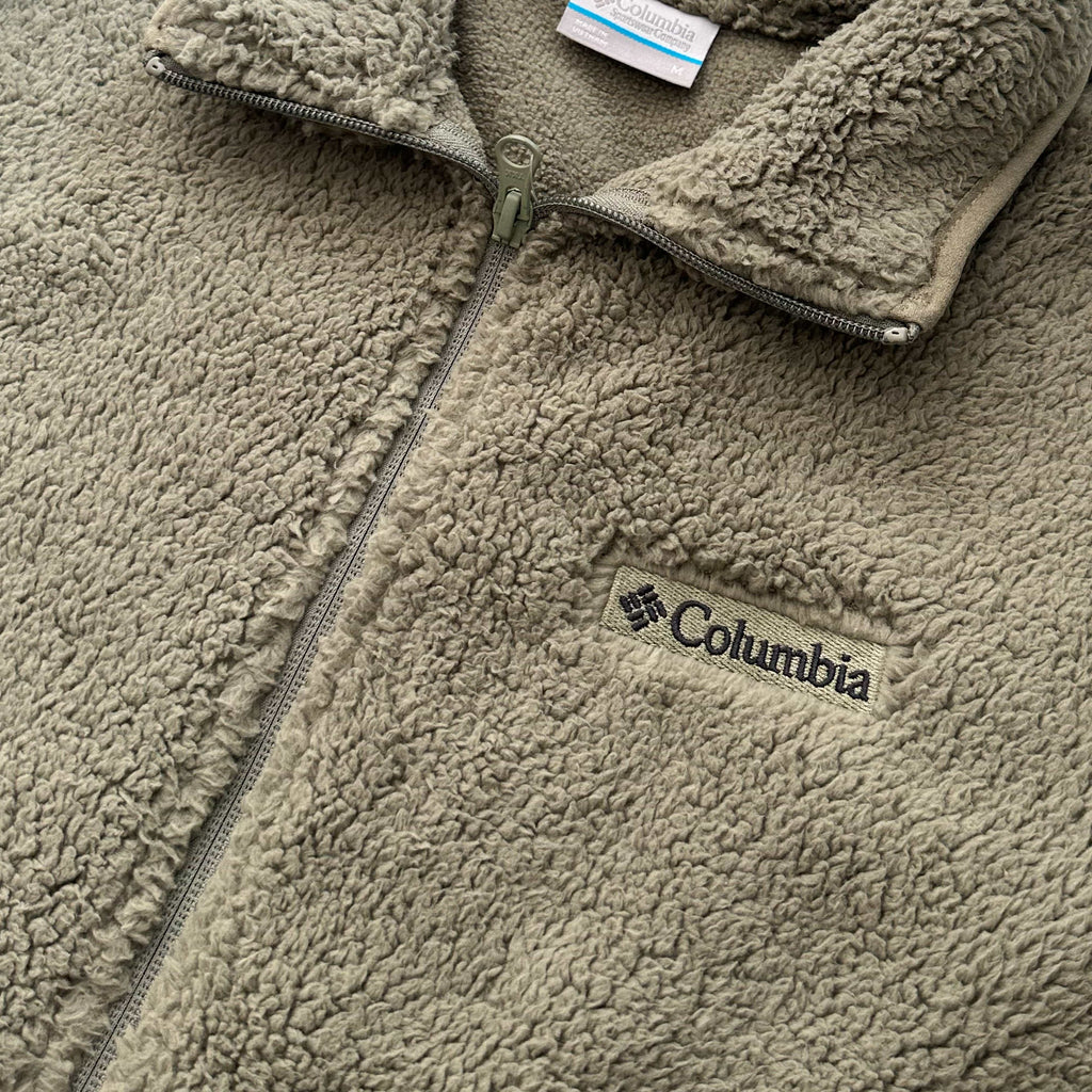 Columbia Rugged Ridge III Sherpa Full Zip - Stone Green - Front Close Up