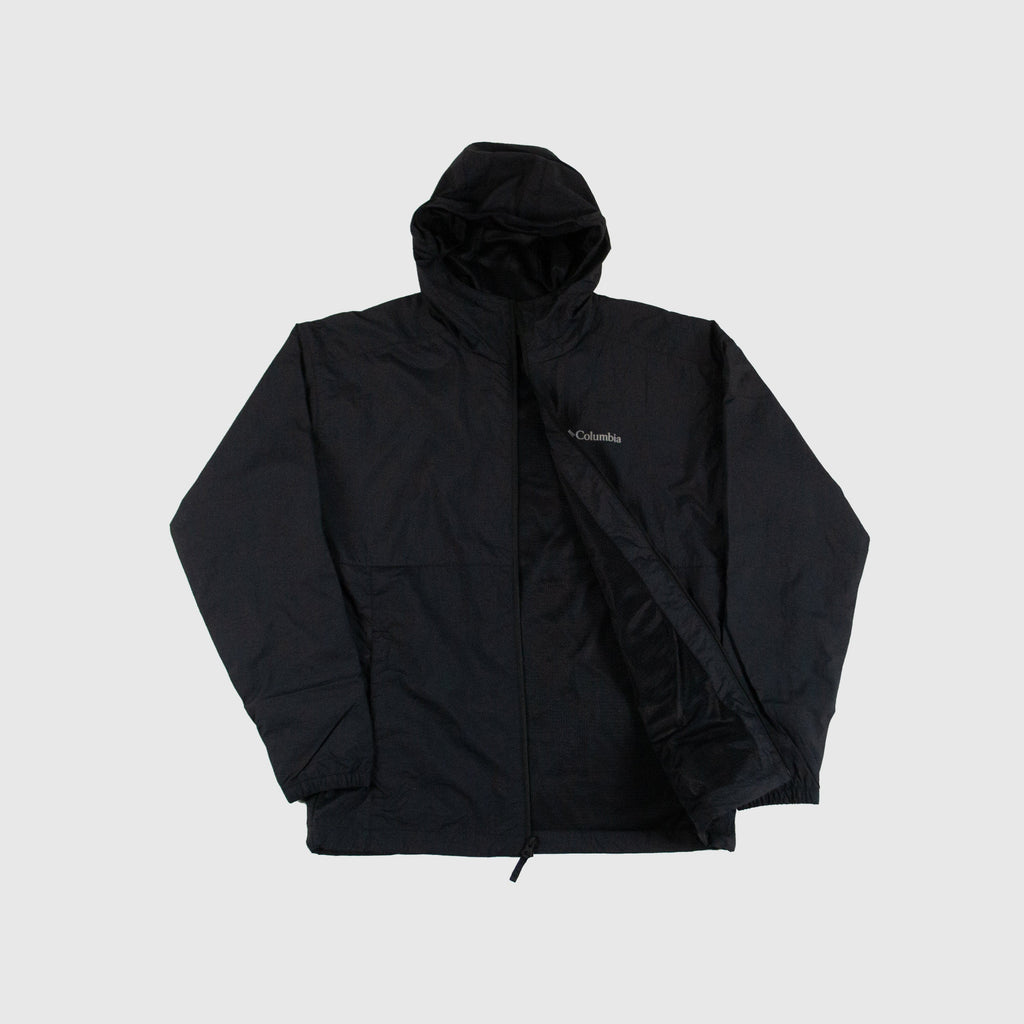 Columbia Yocum Ridge Lined Wind Jacket - Black - Front Open