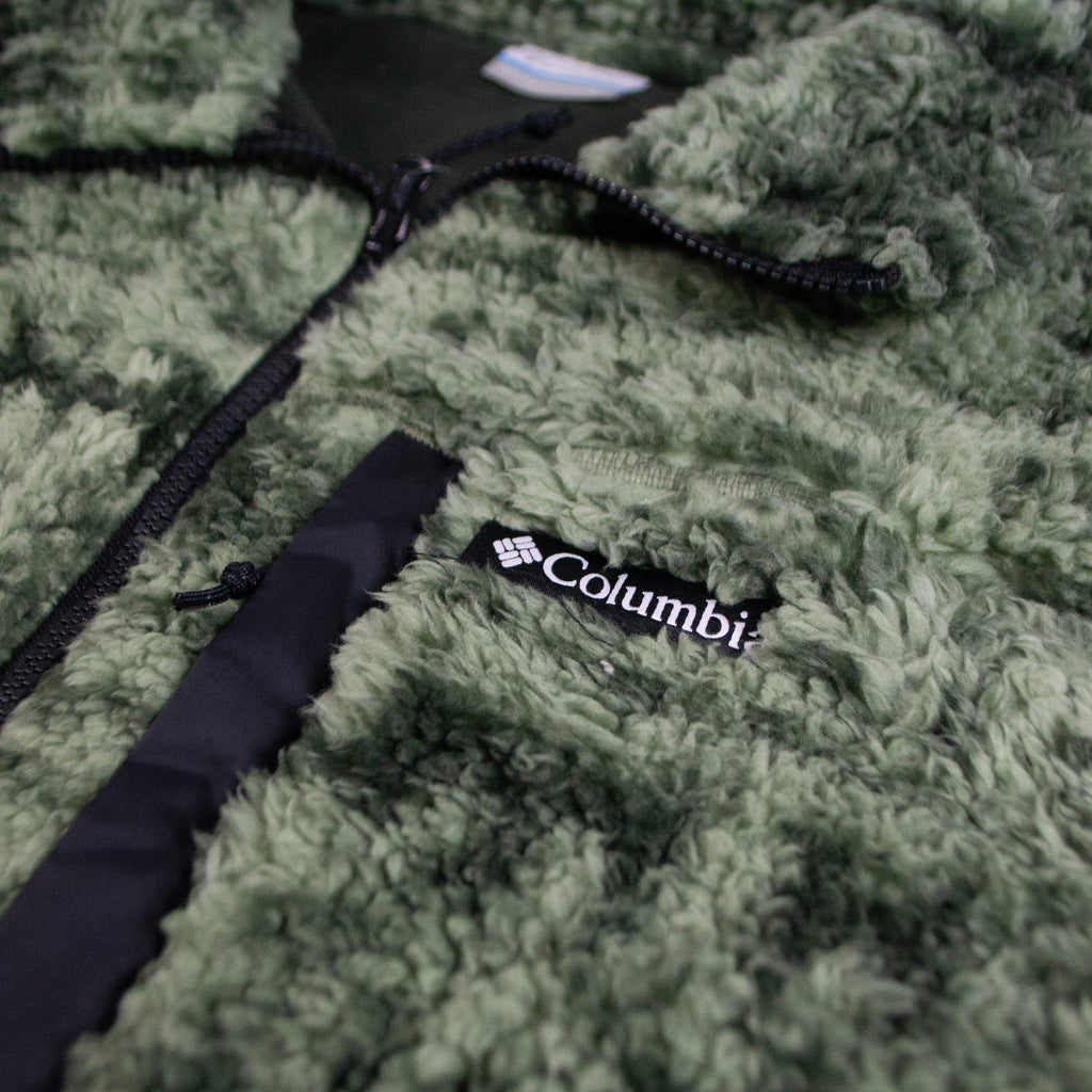 Columbia Winter Pass Printed Fleece II - Greenscape Stippled Stripe - Front Close Up