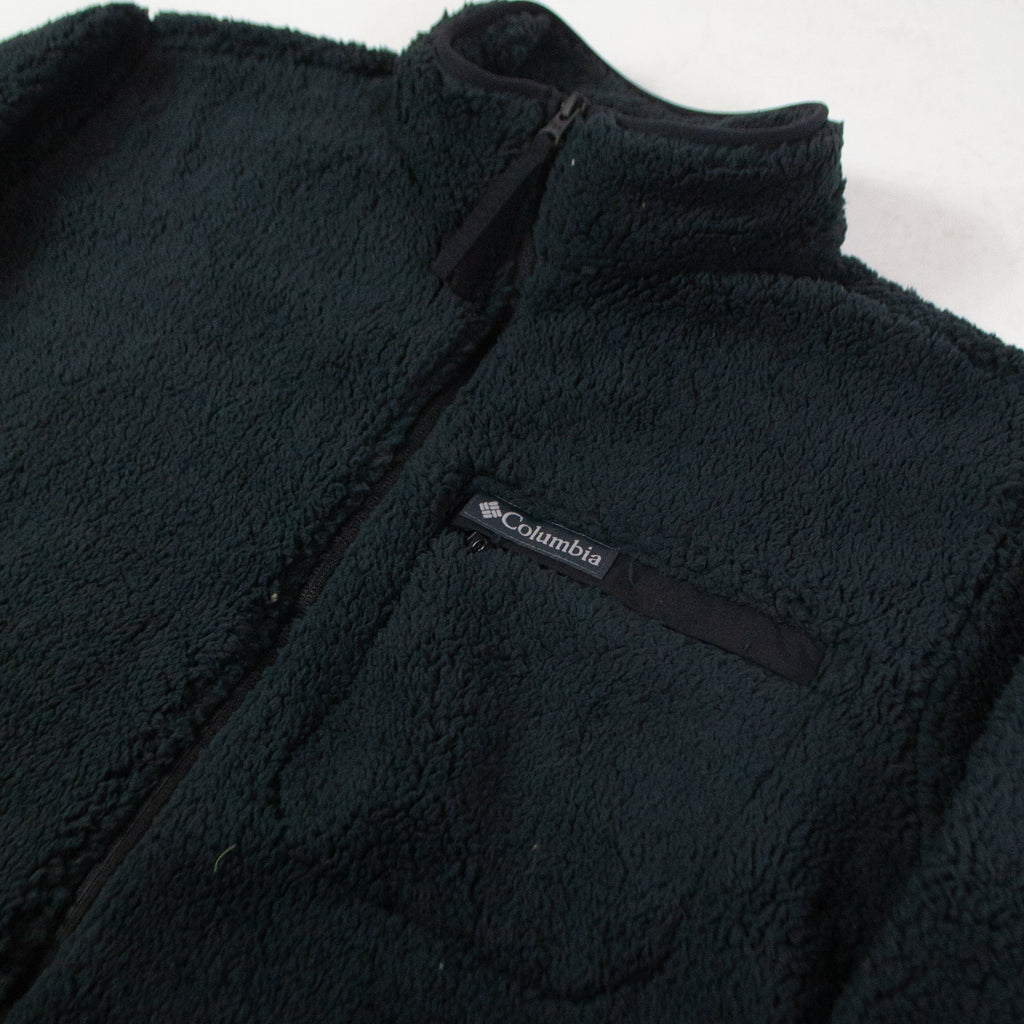 Columbia Rugged Ridge High Pile Full Zip - Black Chest Close Up