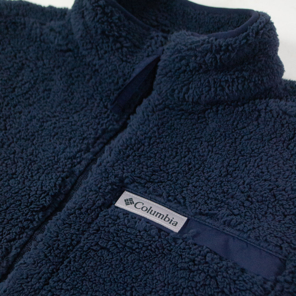 Columbia Rugged Ridge High Pile Full Zip - Collegiate Navy Chest Close Up