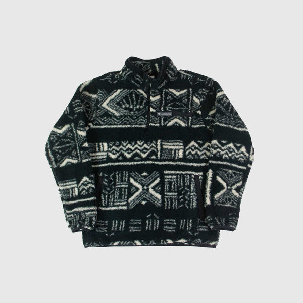 Columbia Rugged Ridge High Pile Half Zip - Black Deschutes Days Front