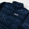 Columbia Rugged Ridge High Pile Half Zip Collegiate Navy - Deschutes Days Chest Close Up