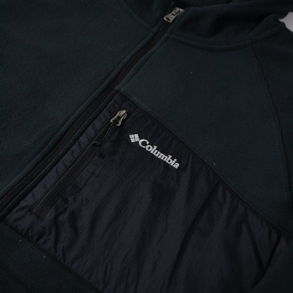 Columbia Fast Trek Overlay Hooded Full Zip - Black - Front Close Up