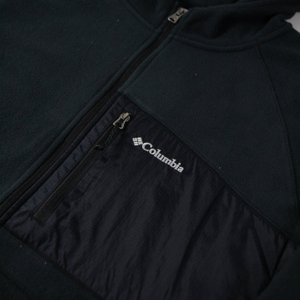 Columbia Fast Trek Overlay Hooded Full Zip - Black - Front Close Up