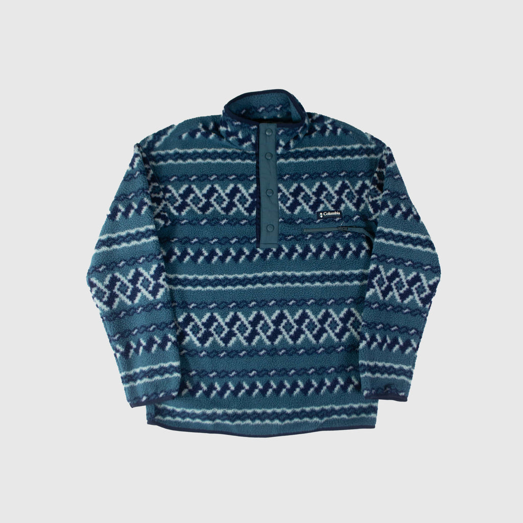 Columbia Helvetia II Printed Half Snap Fleece - Everblue KnitKnot - Front