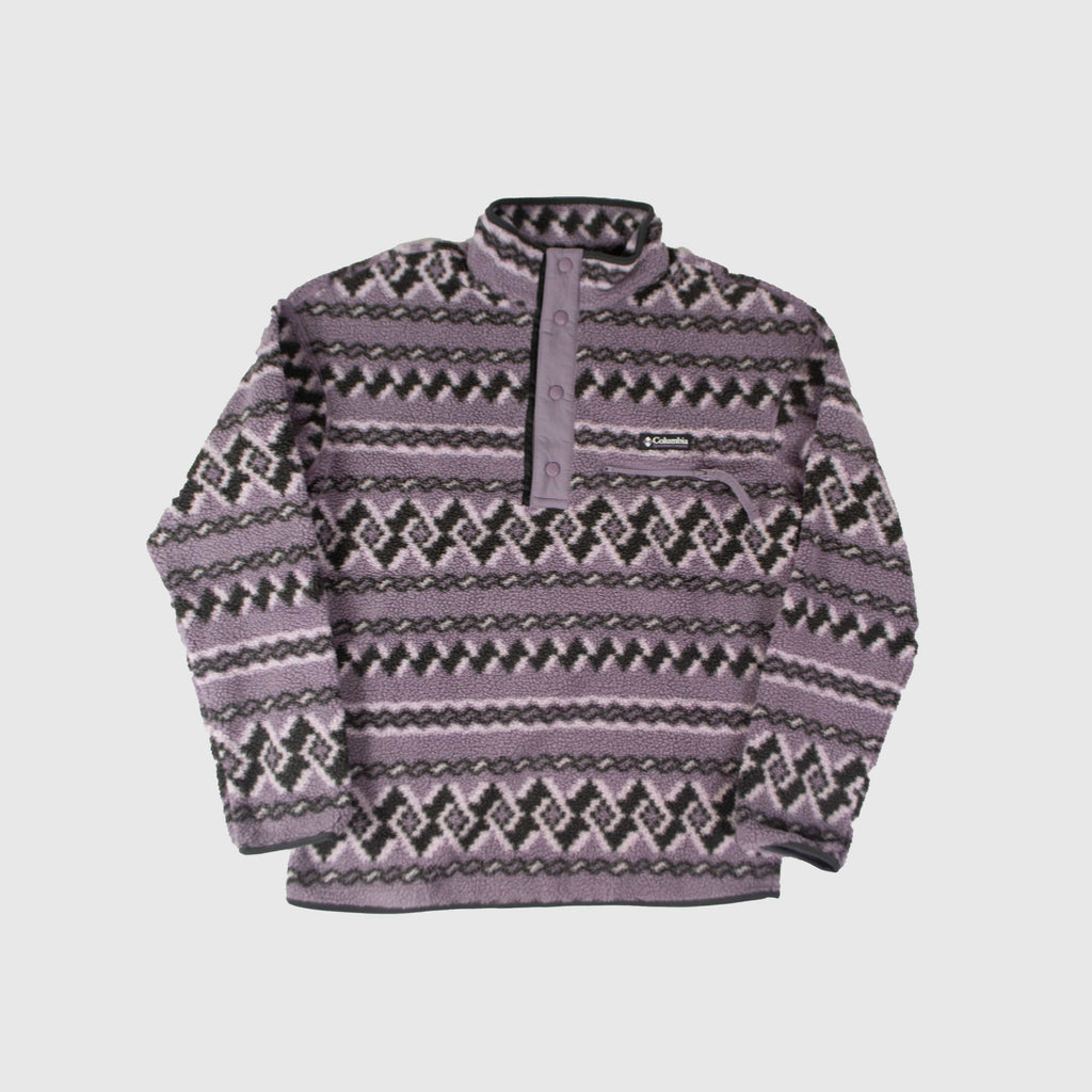 Columbia Helvetia II Printed Half Snap Fleece - Shale Purple KnitKnot - Front