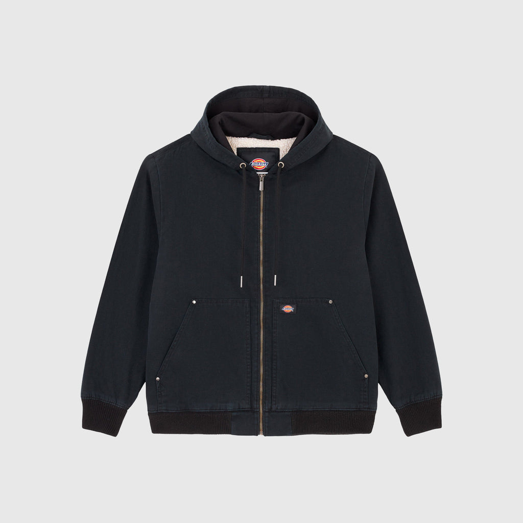 Dickies Hooded Duck Canvas Jacket - Black - Front