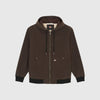 Dickies Hooded Duck Canvas Jacket - Dark Brown - Front