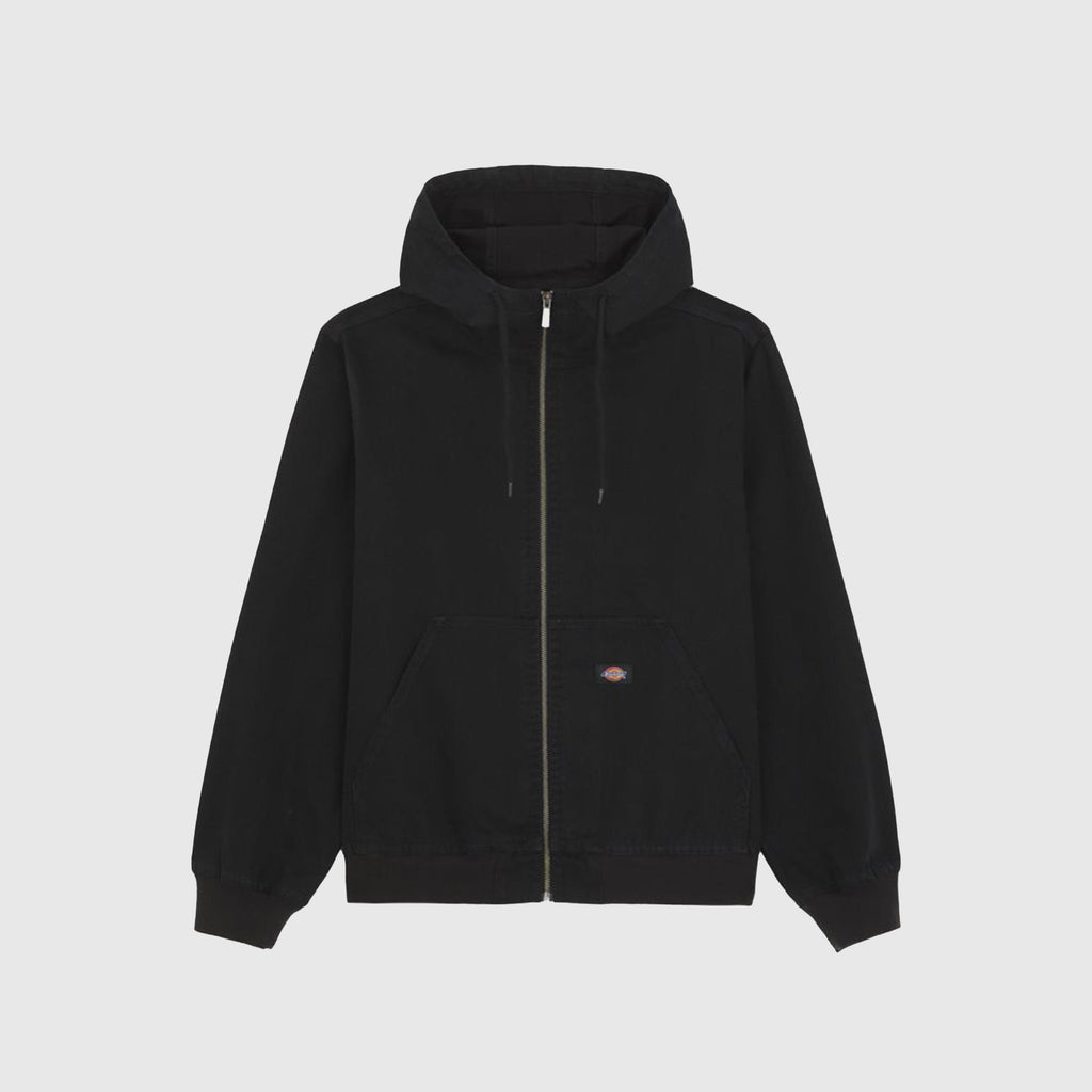 Dickies Duck Canvas Unlined Hooded Jacket - Black - Front