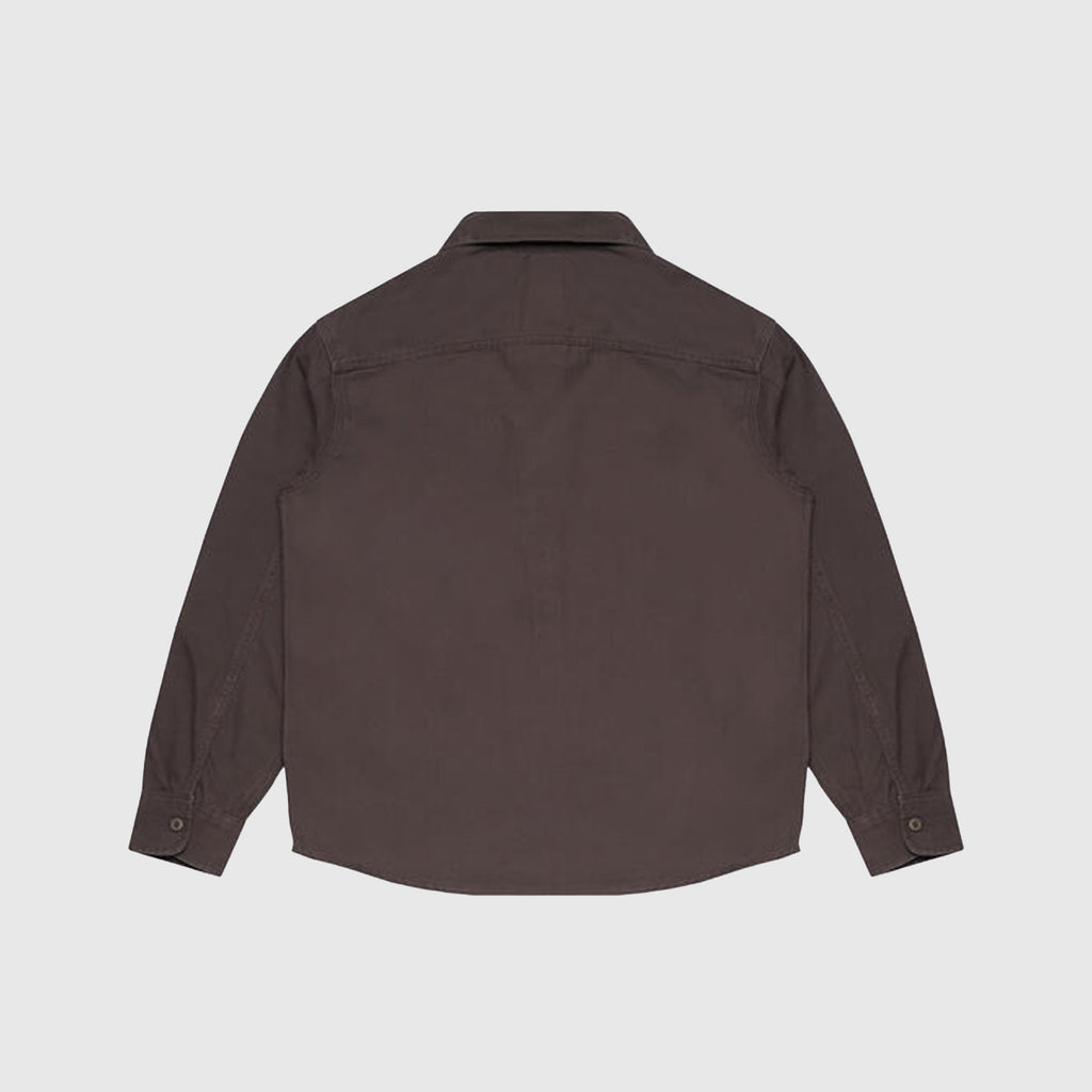 Dickies Duck Canvas LS Shirt - Dark Brown - Back