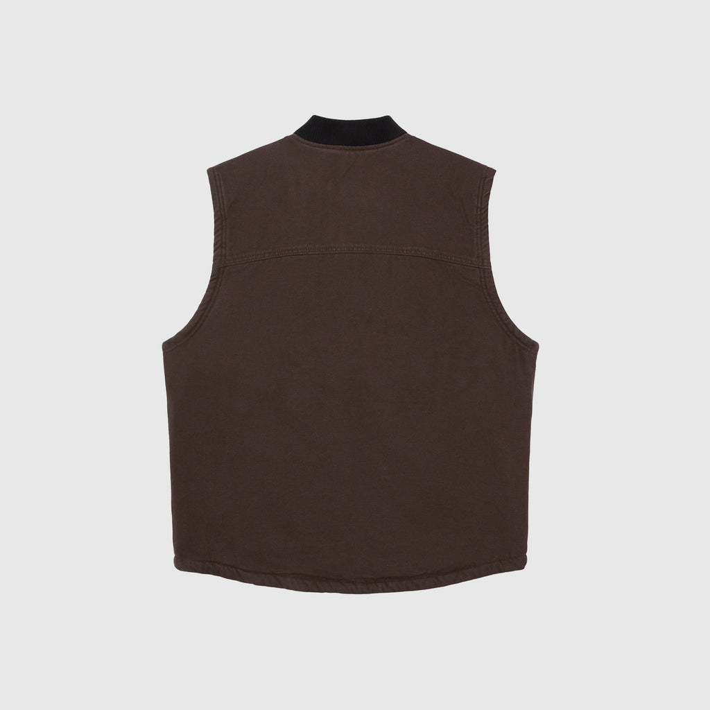 Dickies Duck Canvas Vest - Dark Brown - Back