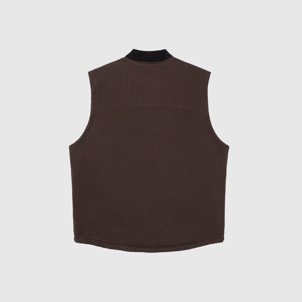 Dickies Duck Canvas Vest - Dark Brown - Back
