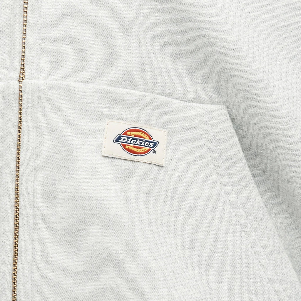 Dickies Fostoria FZ Hoodie - Light Grey - Front Close Up