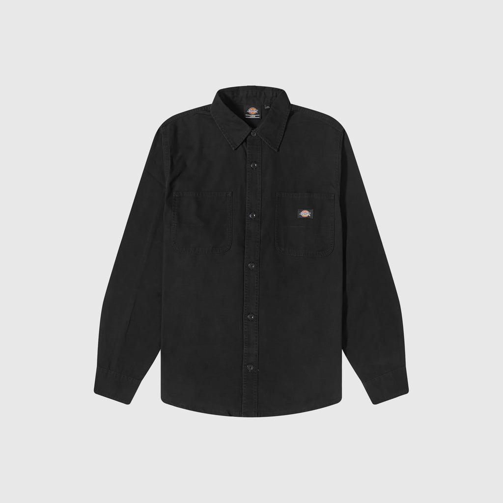 Dickies Duck Canvas LS Shirt - Black - Front