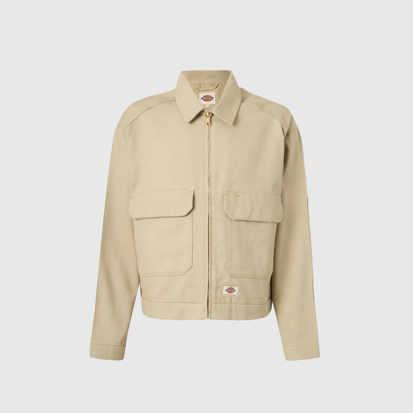 Dickies Hemp Twill Trucker Jacket - Eucalyptus - Front