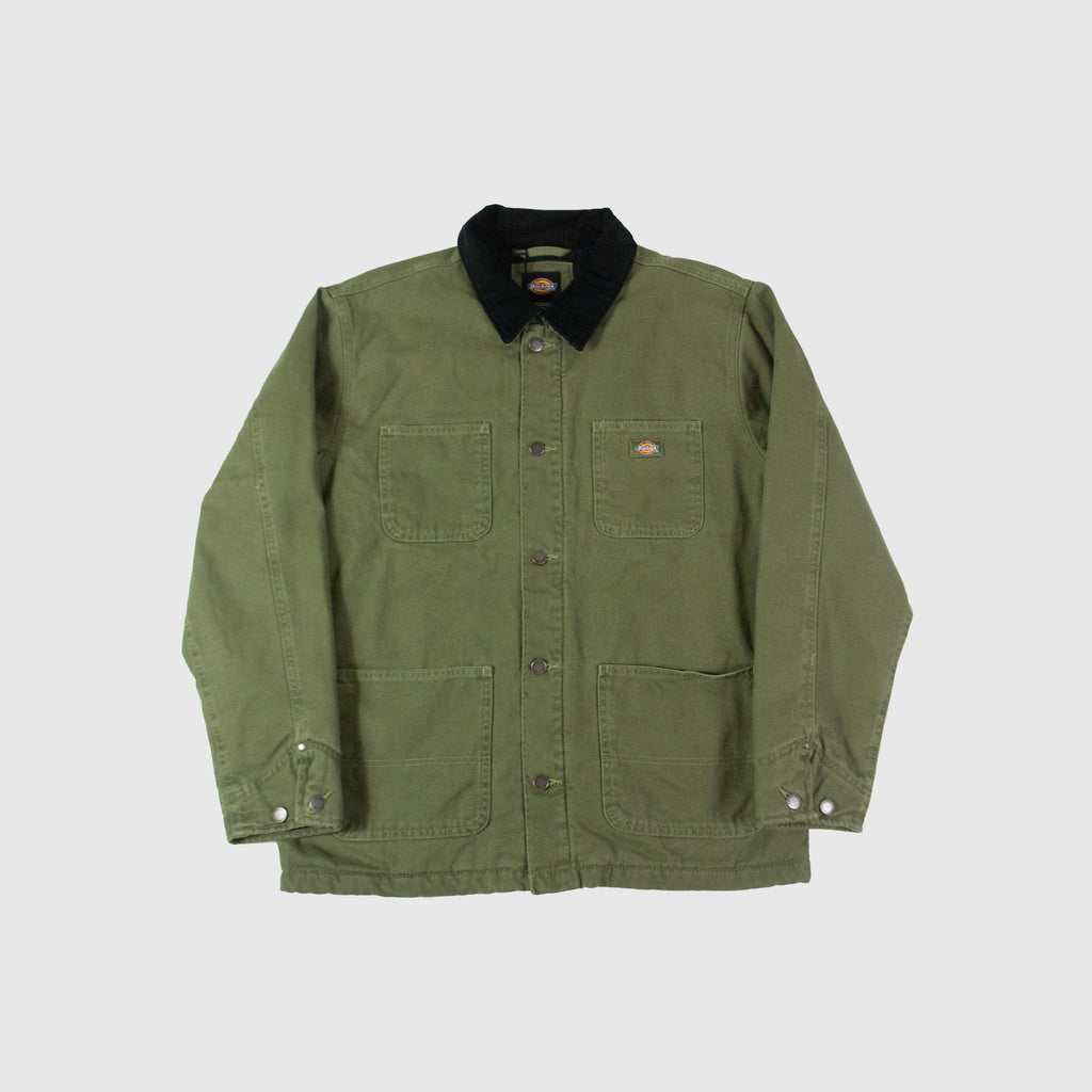 Dickies Chore Jacket Lined Canvas - Military Green Front