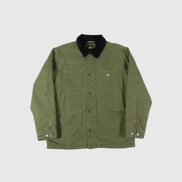 Dickies Chore Jacket Lined Canvas - Military Green Front